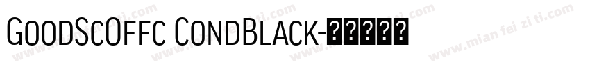 GoodScOffc CondBlack字体转换